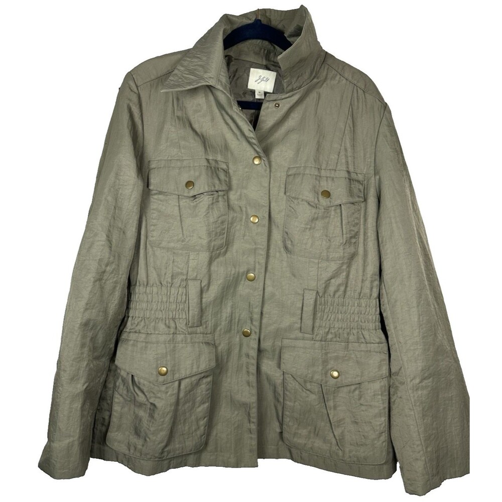 GC J.Jill Womens Cargo Utility Jacket - Missing Belt Size M